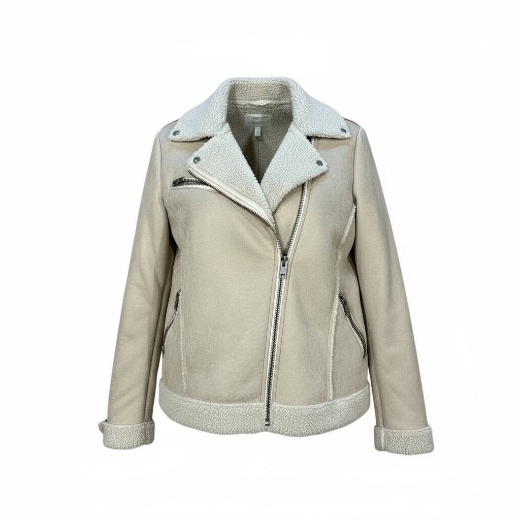 Current/Elliott Tan Sherpa Jacket Size 3- Large